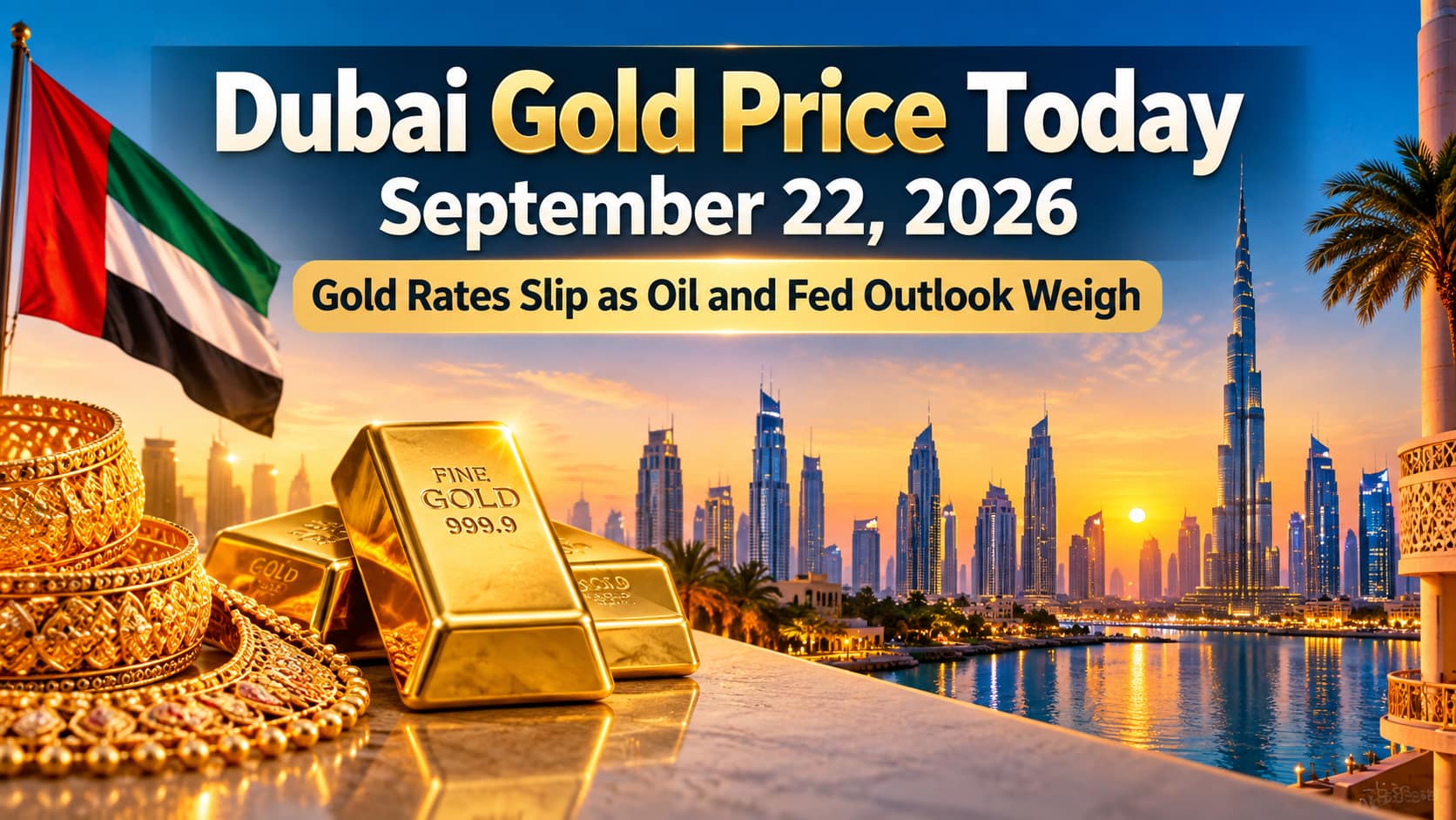Dubai Gold Price Today as gold rates slip amid oil prices and Fed outlook