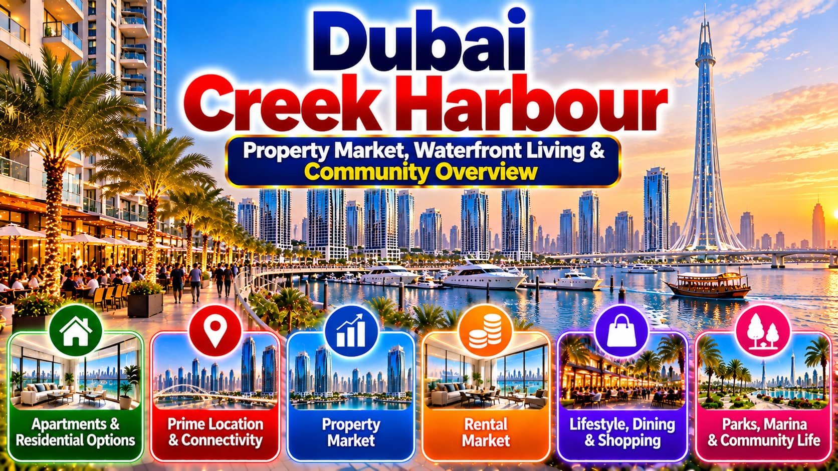 Dubai Creek Harbour property market, waterfront living and community overview