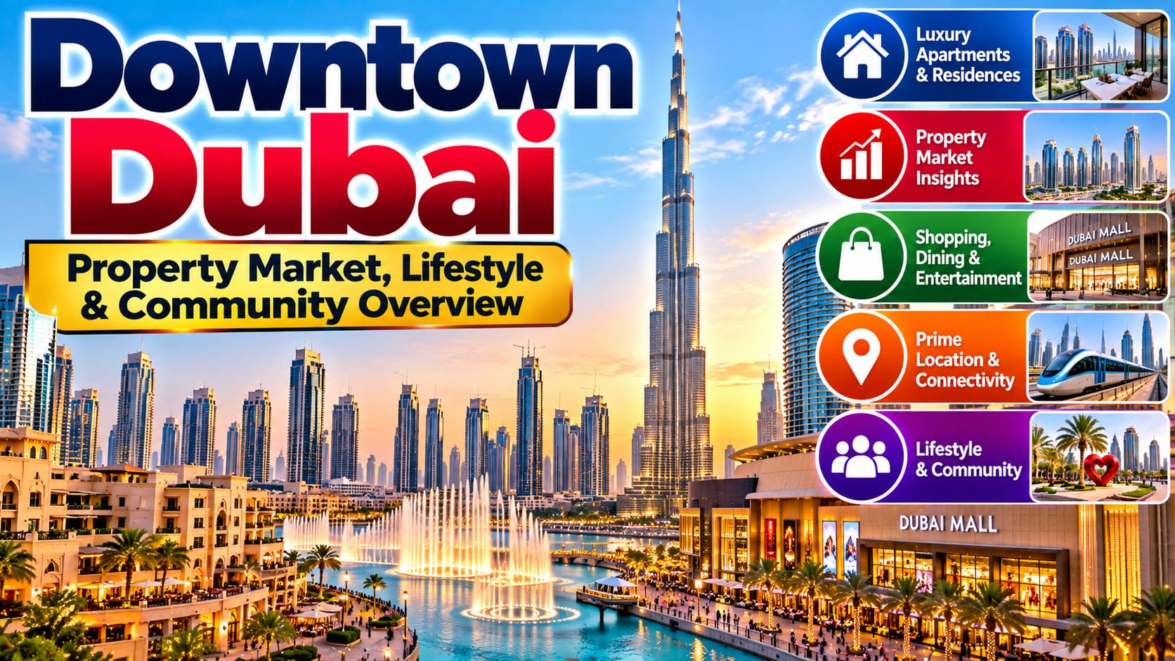 Downtown Dubai property market, lifestyle and community overview