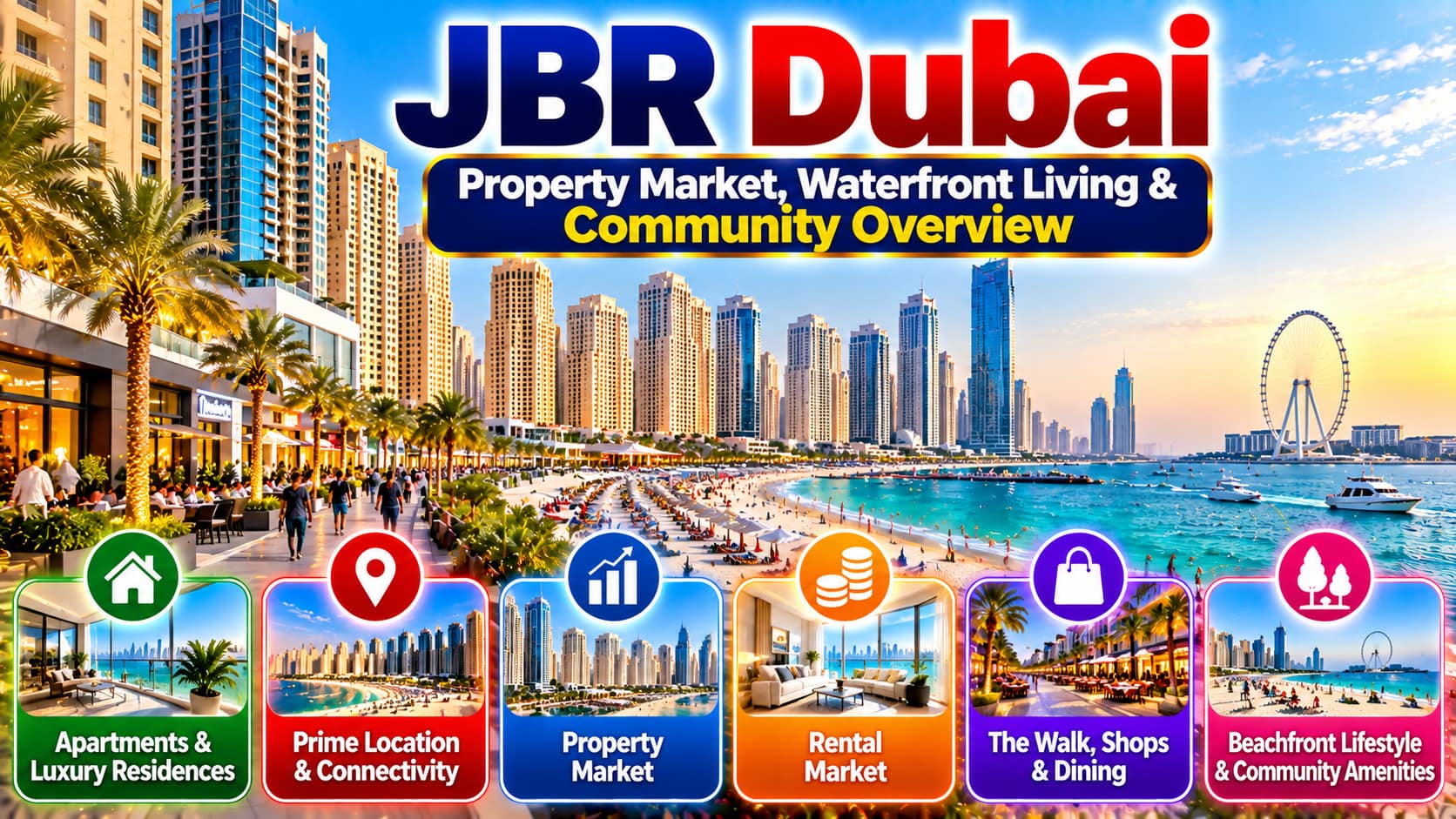JBR Dubai property market, waterfront living and community overview