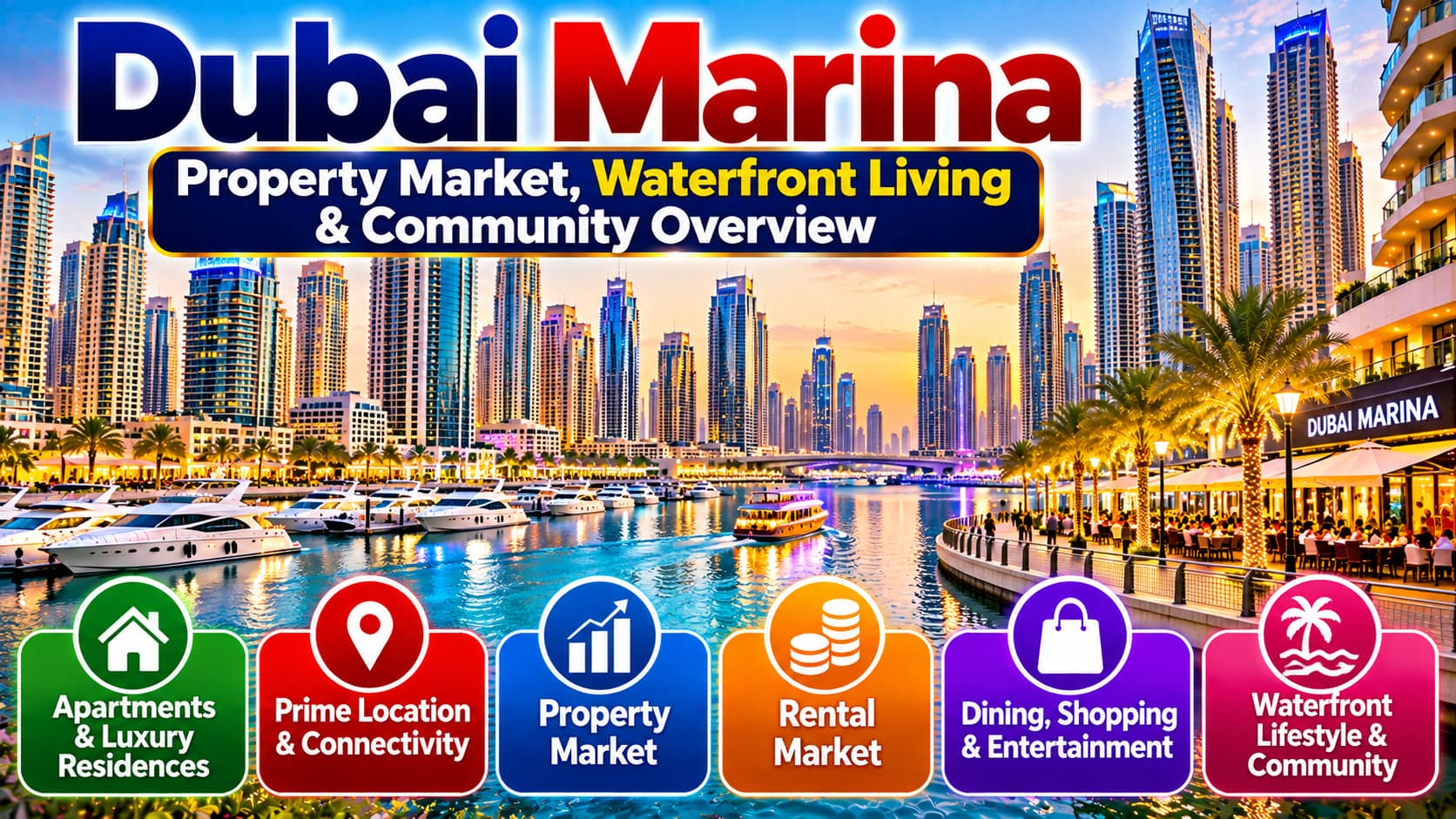 Dubai Marina property market and waterfront living community overview