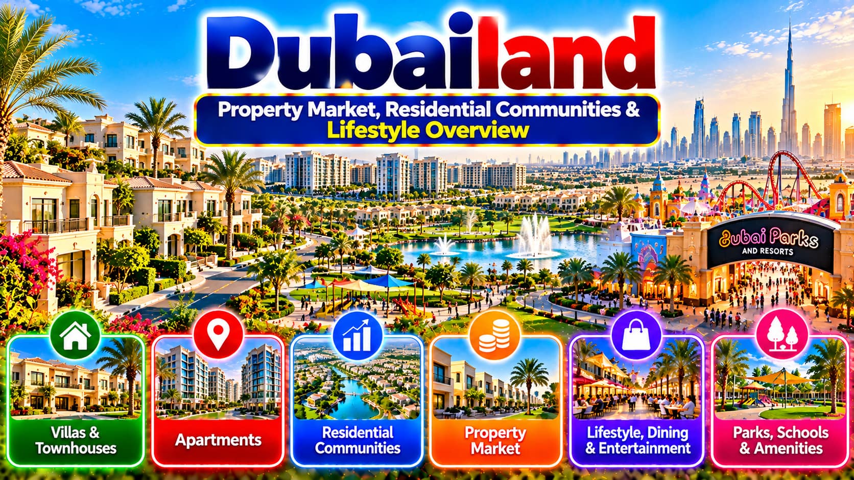 Dubailand property market, residential communities and lifestyle overview in Dubai
