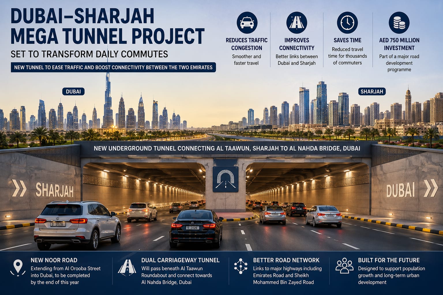 New tunnel project connecting Dubai and Sharjah