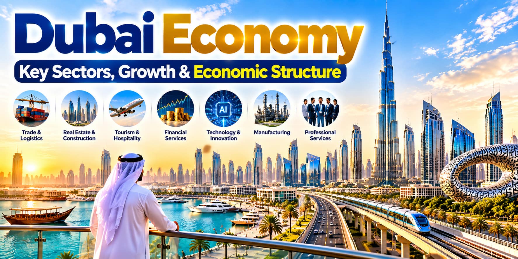 Dubai economy showing key sectors, growth and economic structure